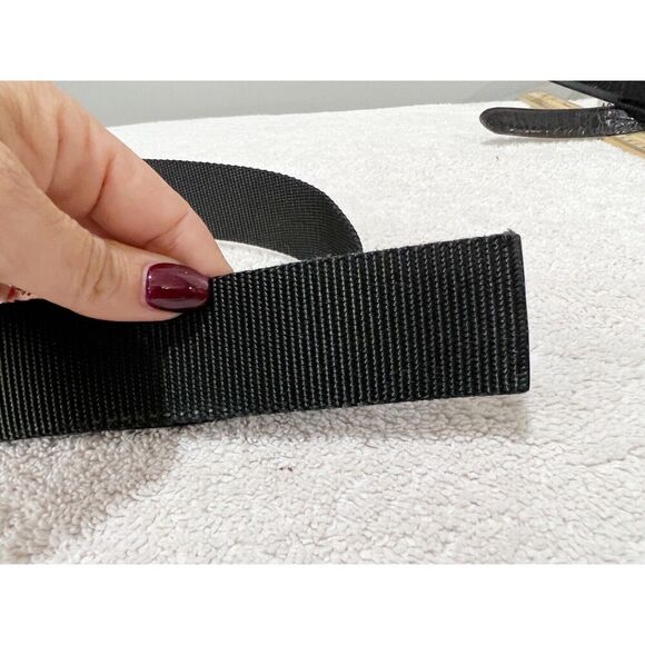 Bison Designs Black Nylon Belt Silver Buckle 43" Total Length Utility Tactical - Picture 5 of 9